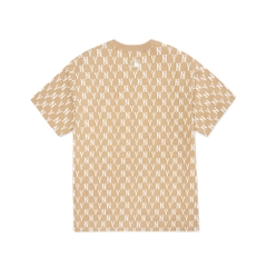 Áo Thun MLB Basic Monogram Allover New York Yankees D.Beige