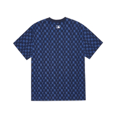 Áo Thun MLB Basic Monogram Allover New York Yankees Navy