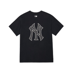 Áo Thun MLB Basic Monogram Back Logo New York Yankees Black