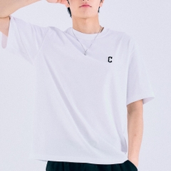 Áo Thun MLB Basic Small Logo Cleveland Guardians White