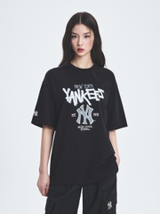 Áo Thun MLB Basic Big Logo Mega Overfit Functional Short Sleeve T-Shirt New York Yankees Black