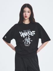 Áo Thun MLB Basic Big Logo Mega Overfit Functional Short Sleeve T-Shirt New York Yankees Black