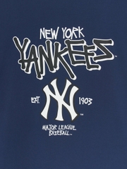 Áo Thun MLB Basic Big Logo Mega Overfit Functional Short Sleeve T-Shirt New York Yankees Navy