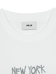 Áo Thun MLB Basic Big Logo Mega Overfit Functional Short Sleeve T-Shirt New York Yankees White