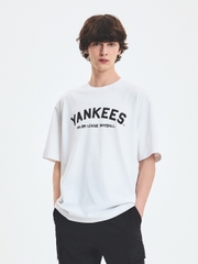 Áo Thun MLB Varsity Big Logo Overfit Short Sleeve T-Shirt New York Yankees White