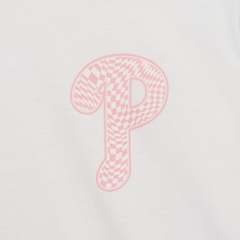 Áo Thun MLB Checkerboard Clipping Logo Philadelphia Phillies White