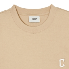 Áo Thun MLB Korea Basic Short Sleeve T-Shirt Clevenland Guardians Beige