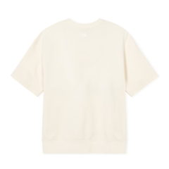 Áo Thun MLB Korea Basic Small Logo Man To Man Boston Red Sox Cream