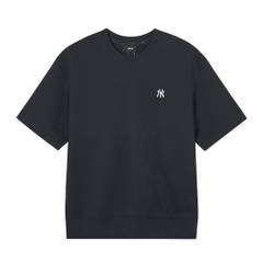 Áo Thun MLB Korea Basic Small Logo Man To Man New York Yankees Black