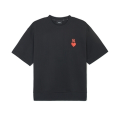 Áo Thun MLB Korea Heart Man to Man New York Yankees Black