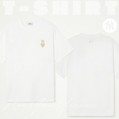Áo Thun MLB Korea Heart Small Logo T-Shirt New York Yankees Ivory