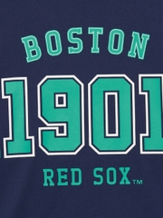 Áo Thun MLB Korea Varsity Number Graphic Boston Red Sox Navy