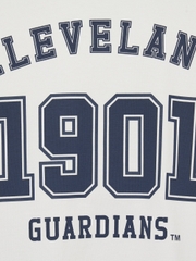 Áo Thun MLB Korea Varsity Number Graphic Cleveland Guardians White