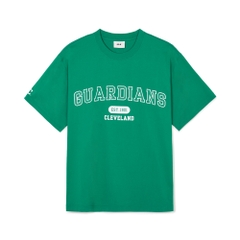 Áo Thun MLB Korea Varsity Cleveland Guardians Green