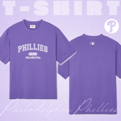 Áo Thun MLB Korea Varsity Philadelphia Phillies Violet