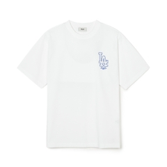 Áo Thun MLB Korea Basic Mega Logo LA Dodgers White