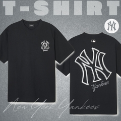 Áo Thun MLB Korea Basic Mega Logo New York Yankees Black