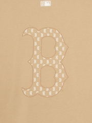 Áo Thun MLB Classic Mono Big Lux Overfit Short Sleeve T-Shirt Boston Red Sox Beige