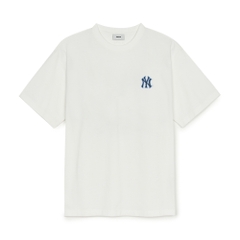 Áo Thun MLB Classic Mono Big Lux Overfit Short Sleeve T-Shirt New York Yankees Ivory