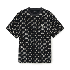 Áo Thun MLB Classic Mono Sporty Full-Panel Pattern Overfit Short-Sleeve T-Shirt New York Yankees Black