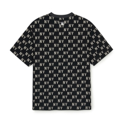 Áo Thun MLB Classic Mono Sporty Full-Panel Pattern Overfit Short-Sleeve T-Shirt New York Yankees Black