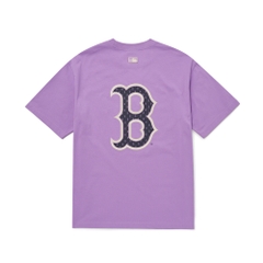 Áo Thun MLB Classic Monogram Clipping Back Logo Boston Red Sox L.Lavender