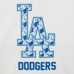 Áo Thun MLB Cube Clipping Monogram LA Dodgers White