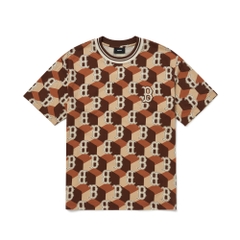Áo Thun MLB Cube Monogram Overfit Boston Red Sox D.Brown