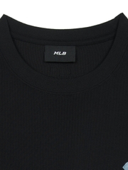 Áo Thun MLB Denim-like Mono Big Lux Overfit Short Sleeve T-shirt New York Yankees Black