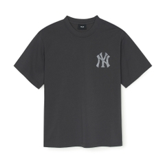 Áo Thun MLB Denim-like Mono Big Lux Overfit Short Sleeve T-shirt New York Yankees Grey