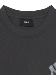 Áo Thun MLB Denim-like Mono Big Lux Overfit Short Sleeve T-shirt New York Yankees Grey