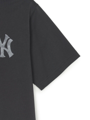 Áo Thun MLB Denim-like Mono Big Lux Overfit Short Sleeve T-shirt New York Yankees Grey