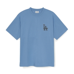 Áo Thun MLB Denim-like Monotive Overfit Short Sleeve T-shirt LA Dodgers Blue