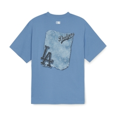 Áo Thun MLB Denim-like Monotive Overfit Short Sleeve T-shirt LA Dodgers Blue