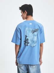 Áo Thun MLB Denim-like Monotive Overfit Short Sleeve T-shirt LA Dodgers Blue