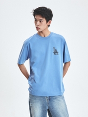 Áo Thun MLB Denim-like Monotive Overfit Short Sleeve T-shirt LA Dodgers Blue