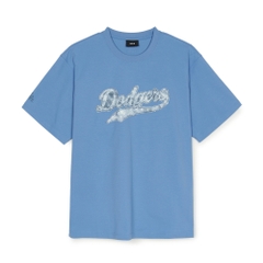 Áo Thun MLB Denim-like Big Lux Overfit Short Sleeve T-shirt LA Dodgers Blue
