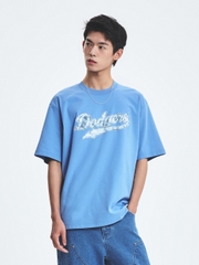 Áo Thun MLB Denim-like Big Lux Overfit Short Sleeve T-shirt LA Dodgers Blue