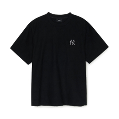Áo Thun MLB Dia Mono Tonton Jacquard Overfit Short Sleeve T-Shirt New York Yankees Black