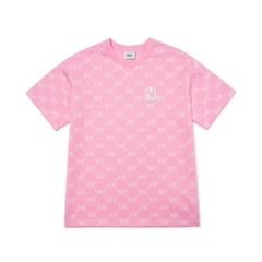 Áo Thun MLB Diamond Monogram New York Yankees Pink