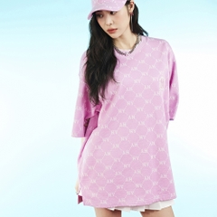 Áo Thun MLB Diamond Monogram New York Yankees Pink