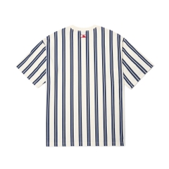 Áo Thun MLB Ethnic Stripe Mega Overfit Boston Red Sox L.Navy