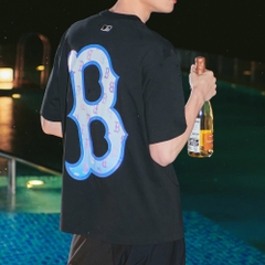 Áo Thun MLB Gradient Monogram Clipping Boston Red Sox Black