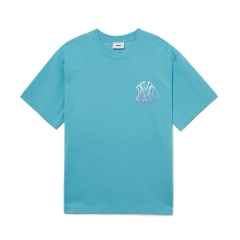 Áo Thun MLB Gradient Monogram Clipping New York Yankees Turquoise