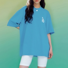 Áo Thun MLB Illusion Clipping LA Dodgers D.Aquablue