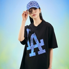 Áo Thun MLB Illusion Mega Overfit T-Shirt LA Dodgers Black