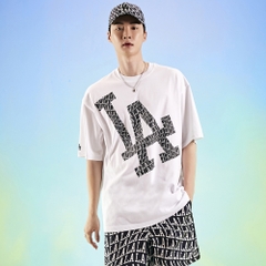 Áo Thun MLB Illusion Mega Overfit T-Shirt LA Dodgers White