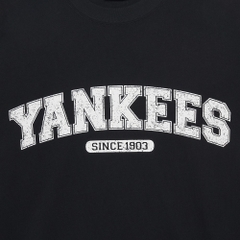Áo Thun MLB Korea Varsity Logo New York Yankees Black