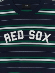 Áo Thun MLB Varsity Stripe Overfit Short Sleeve T-Shirt Boston Red Sox Navy