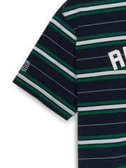 Áo Thun MLB Varsity Stripe Overfit Short Sleeve T-Shirt Boston Red Sox Navy